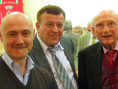 Con Stefano Andraghetti Presidente di Cesac e l'ex Sindaco Cocchi di Conselice